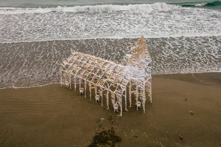 恆春半島獨有的落山風藝術季，展期至3月1日。　圖：屏東縣政府傳播暨國際事務處／提供 