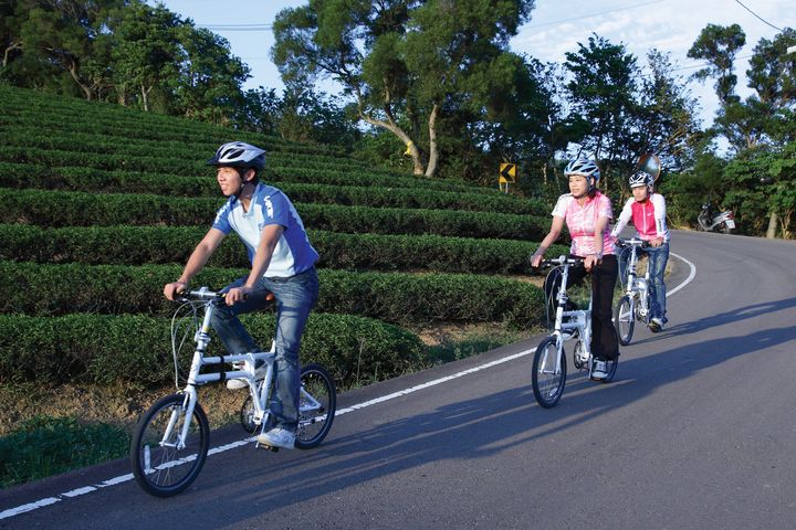 ▲位於茶園田野之間的三林自行車道，以客家文化館為起點，沿途可欣賞多變的村野景緻。　圖：桃園市觀光旅遊局／提供
