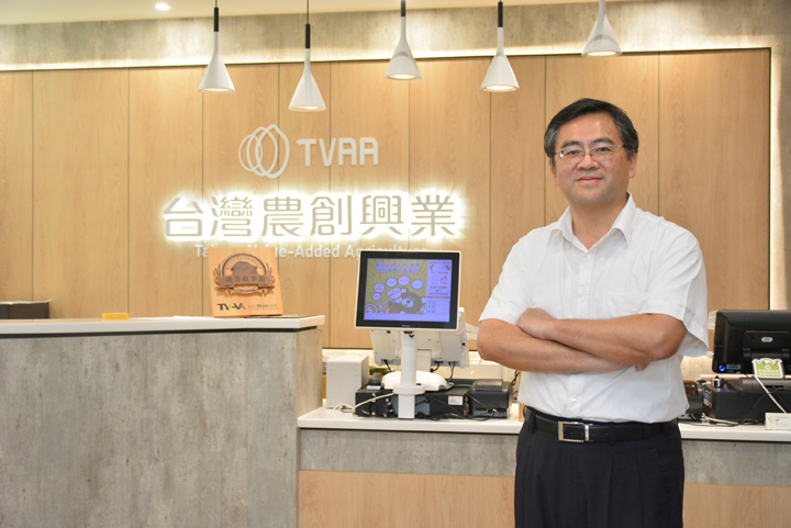 ▲台灣農創興業公司董事長暨霧峰區農會總幹事黃景建。　記者-王政／攝