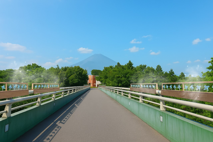 ▲插滿風車的夢之大橋。　圖：向日遊／提供