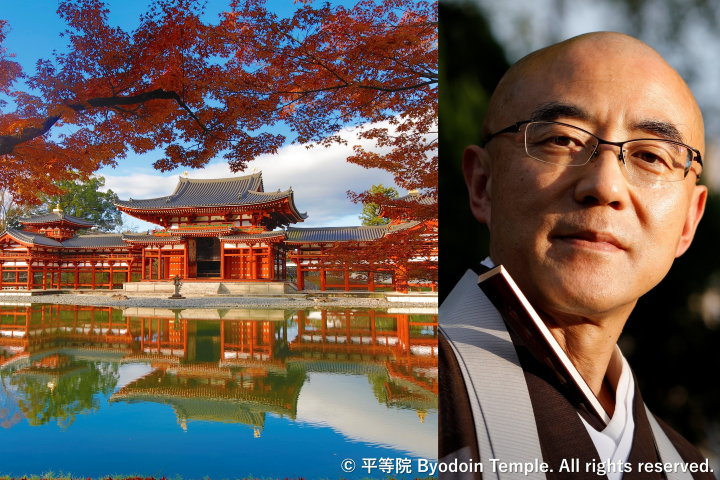 ▲平等寺，右為住持神居文彰。　圖：HOTEL THE MITSUI KYOTO／提供